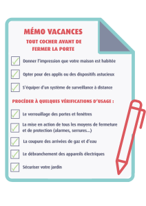 Les indispensables à vérifier sur votre assurance habitation avant de quitter votre domicile pour les vacances